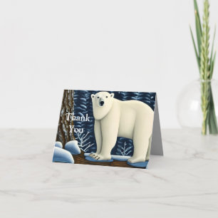 Cartão De Agradecimento Urso Branco excelente Do Norte