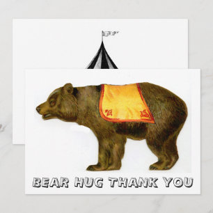 Cartão De Agradecimento Urso de espetáculo de circo