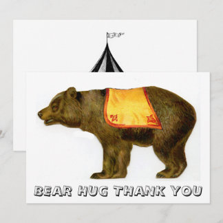 Cartão De Agradecimento Urso de espetáculo de circo