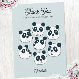 Cartão De Agradecimento Urso de Panda Gigante