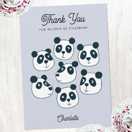 Cartão De Agradecimento Urso de Panda Gigante