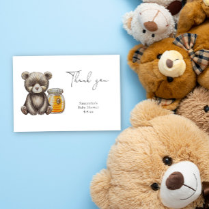 Cartão De Agradecimento Urso de pelúcia obrigado baby shower