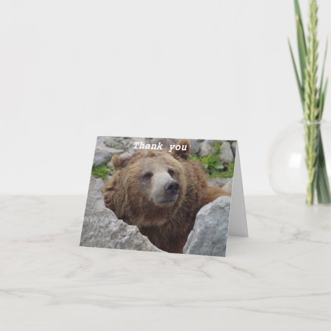 Cartão De Agradecimento Urso Kodiak (Frente)