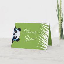 Urso Panda Fofo Folhas Tropicais Dobra Obrigado