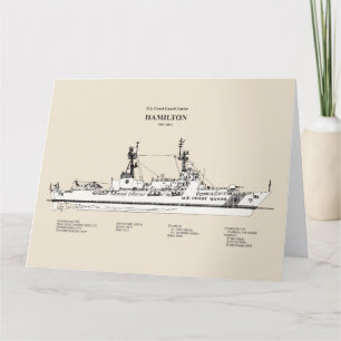 Cartão De Agradecimento USCG Cutter Hamilton whec- 715 - SBD