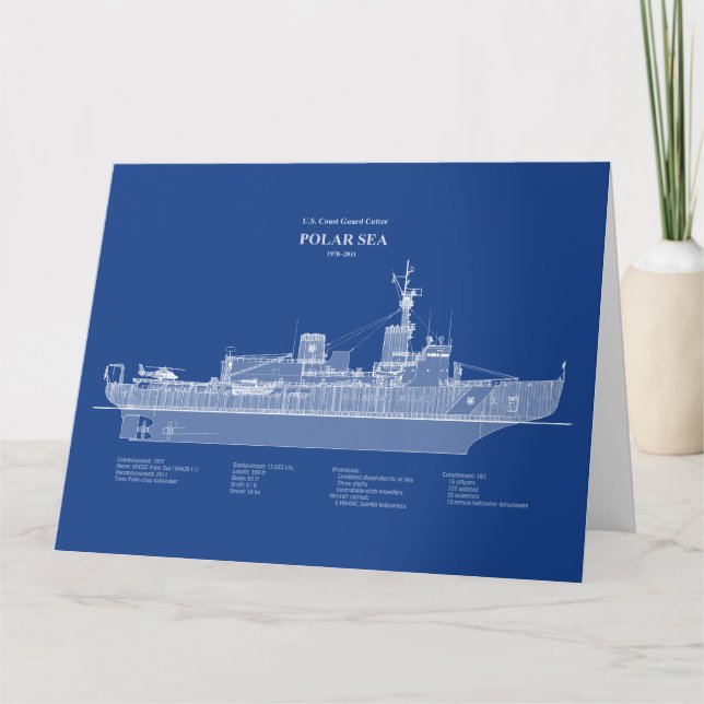 Cartão De Agradecimento USCG Cutter Polar Sea wagb-11 - ABD (Frente)