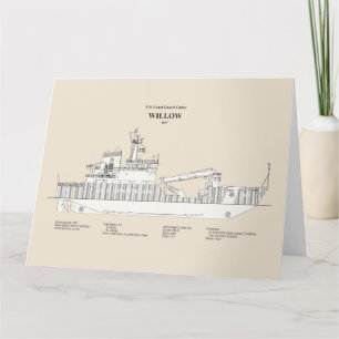 Cartão De Agradecimento USCG Cutter Willow wlb- 202 - SBD