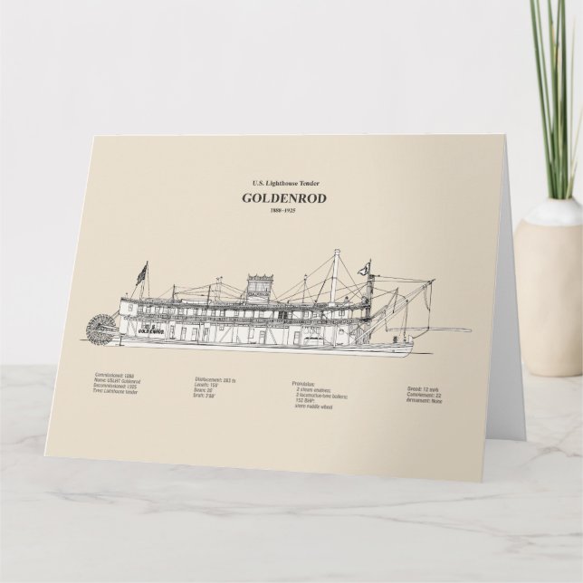Cartão De Agradecimento USCG Lighthouder Goldenrod - SBD (Frente)