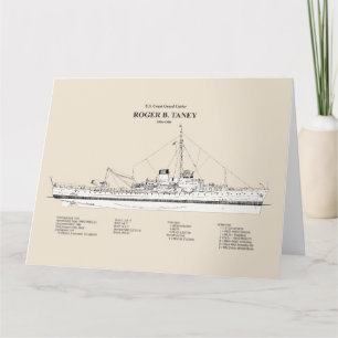 Cartão De Agradecimento USCG Roger B. Taney whec-37 - SBD