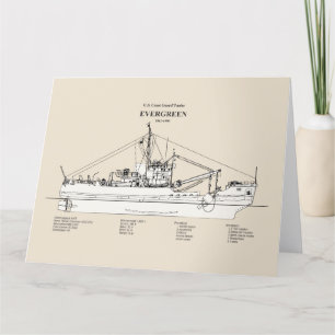 Cartão De Agradecimento USCGT Evergreen wlb-295 - SBD