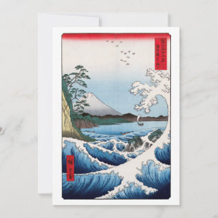Cartão De Agradecimento Utagawa Hiroshige - Mar ao largo de Satta, Provínc