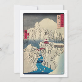 Cartão De Agradecimento Utagawa Hiroshige - Neve no Monte Haruna