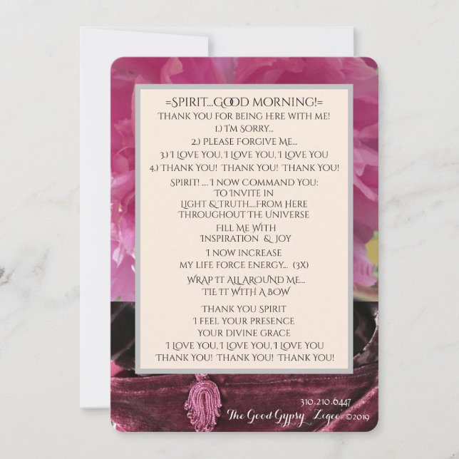 Cartão De Agradecimento V.2 BOA MANHÃ Inspiração e alegria! (Frente)