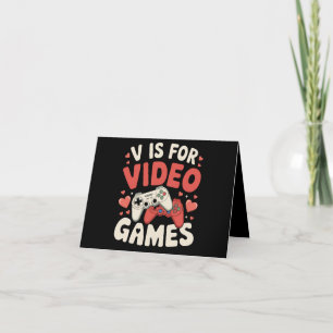 Cartão De Agradecimento V É Para Video Games Dia Dos Namorados Engraçado P