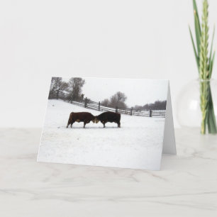 Cartão De Agradecimento Vacas Cabeça A Cabeça