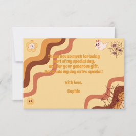 Cartão De Agradecimento Vamos fica assustado com o aniversário de criança 