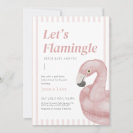 Cartão De Agradecimento Vamos Flamingle Chá de fraldas Invitation