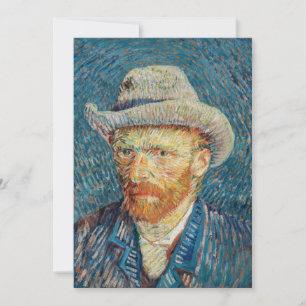 Cartão De Agradecimento Van Gogh - Autorretrato com um Chapéu de Feltro Ci