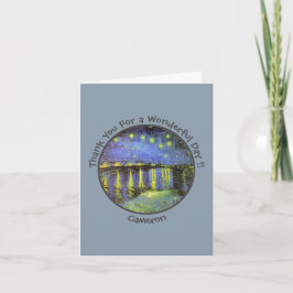 Cartão De Agradecimento Van Gogh Starry Night sobre os itens do partido Rh
