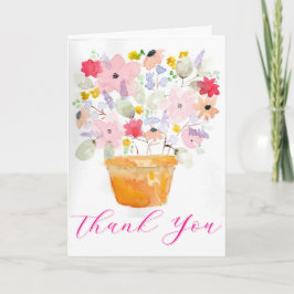 Cartão de Agradecimento Vaso de Flores