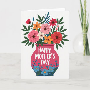 Cartão de Agradecimento Vaso Floral