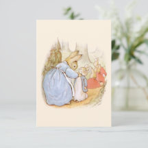 Vazio Beatrix Potter Vintage Obrigado Nota