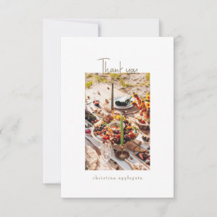 Cartão De Agradecimento Vazio Chá de panela Dourado Texto Foto Obrigado