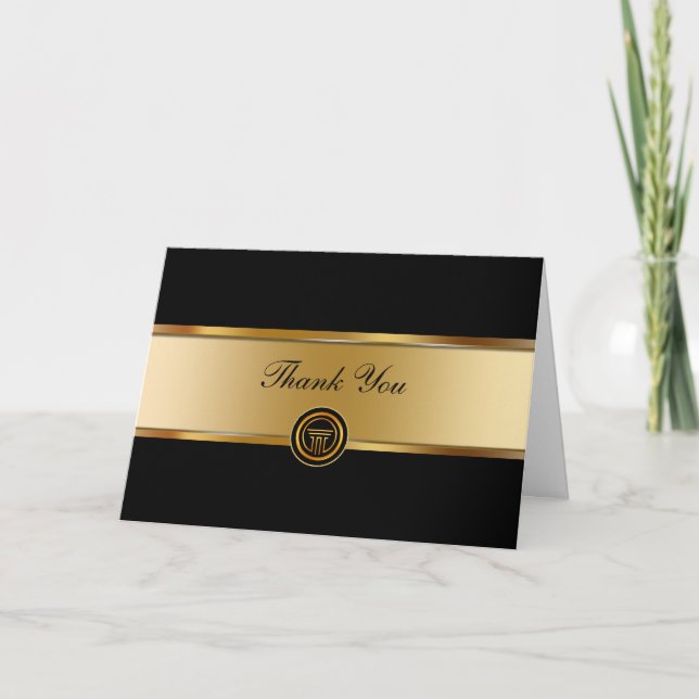 Cartão De Agradecimento Vazio do Classy Attorney Comercial Obrigado Cartõe (Frente)