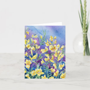 Cartão De Agradecimento vazio Notecard "Ervilhas Amarelas Selvagens"