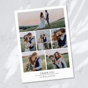 Cartão De Agradecimento Vazio para o casamento de fotos personalizadas da