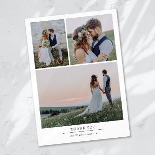 Cartão De Agradecimento Vazio para o casamento de fotos personalizadas da