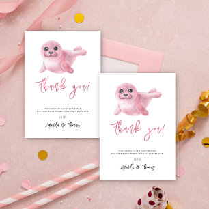 Cartão De Agradecimento Vedante rosa aquarela - obrigado você