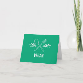 Cartão De Agradecimento Vegan Food Label Card