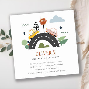 Cartão De Agradecimento Veículo Urbano em Estrada de Automóveis em Qualque