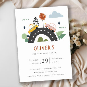 Cartão De Agradecimento Veículo Urbano em Estrada de Automóveis em Qualque