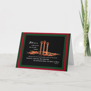 Cartão De Agradecimento Velas de Natal, Isaías 9:6