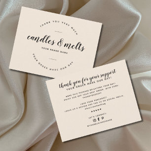 Cartão De Agradecimento Velas modernas e derrete pequenas empresas