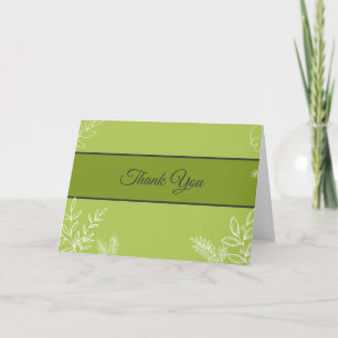 Cartão De Agradecimento Verde Floral Obrigado Pela Sua Empresa