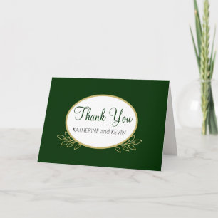 Cartão De Agradecimento Verde Floresta Simples