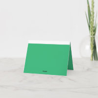 Cartão de Agradecimento Verde | Minimalista Elegan
