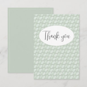 Cartão de Agradecimento Verde Plano Abstrato