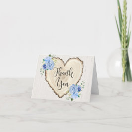 Cartão De Agradecimento Verde-verde-russo, corações florestais florais