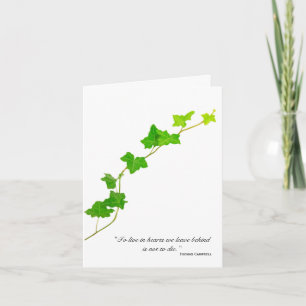 Cartão De Agradecimento Verdes Ingleses Ivy Vine Simpatia Obrigado