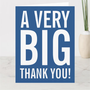 Cartão De Agradecimento Very big oversized Thank You greeting cards