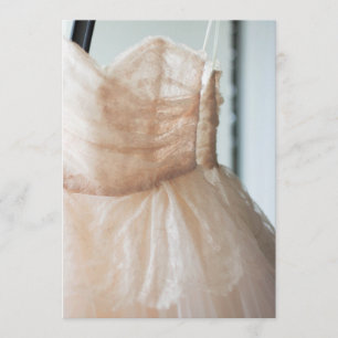 Cartão De Agradecimento Vestido de casamento para o chá de panela ou os