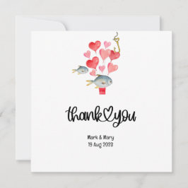 Cartão De Agradecimento Vestidos de vocês amantes da pesca Casamento Water