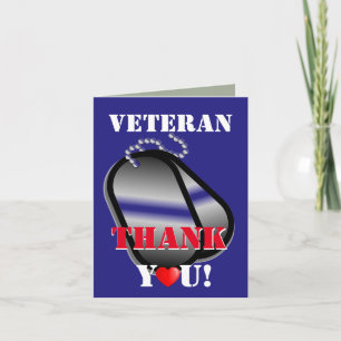 Cartão De Agradecimento Veterans Thank You Card