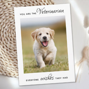 Cartão De Agradecimento Veterinária Pet Photo Veterinarian