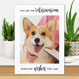 Cartão De Agradecimento Veterinário Personalizado Pet Dog Foto Veterinária