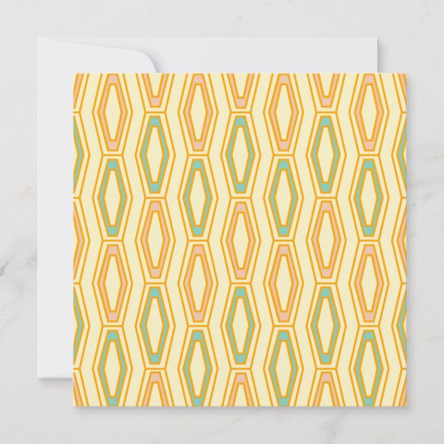 Cartão De Agradecimento Vibrant geometric pattern with hexagonal shapes  (Frente)